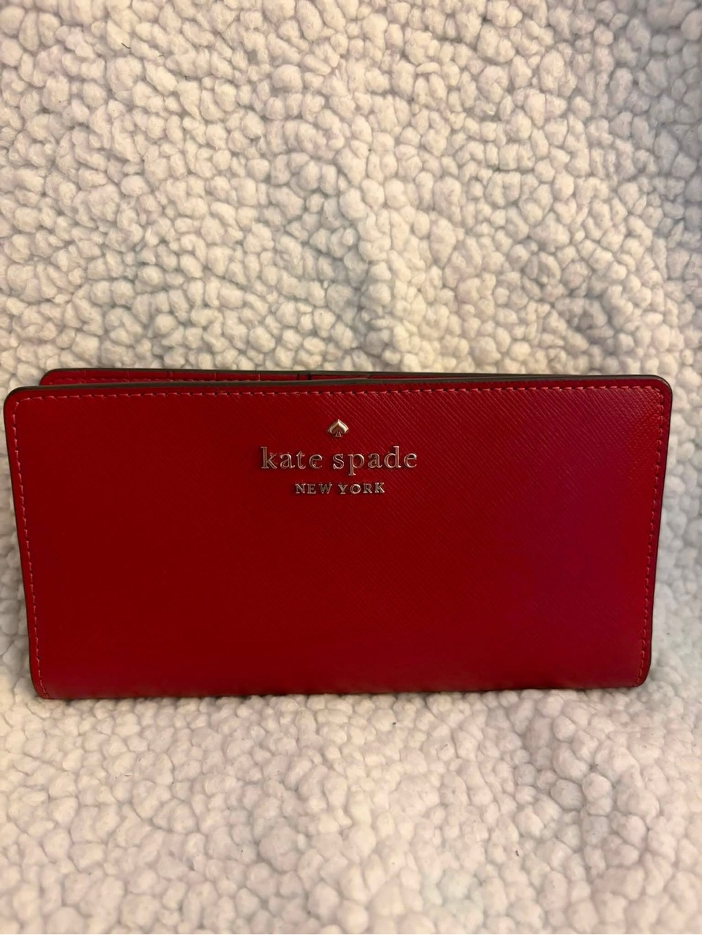 Kate Spade Red Saffiano Leather Wallet NWOT
